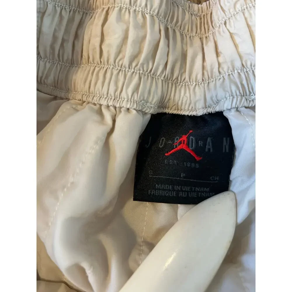 Nike Air Jordan Cozy Girl Puffer Pants Neutral Beige Gray Sz S Insulated Baggy - Picture 4 of 9